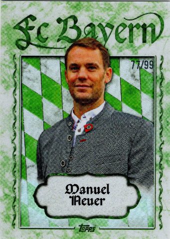 Manuel Neuer · Numerotat · 77/99, fața cartonașului scanată