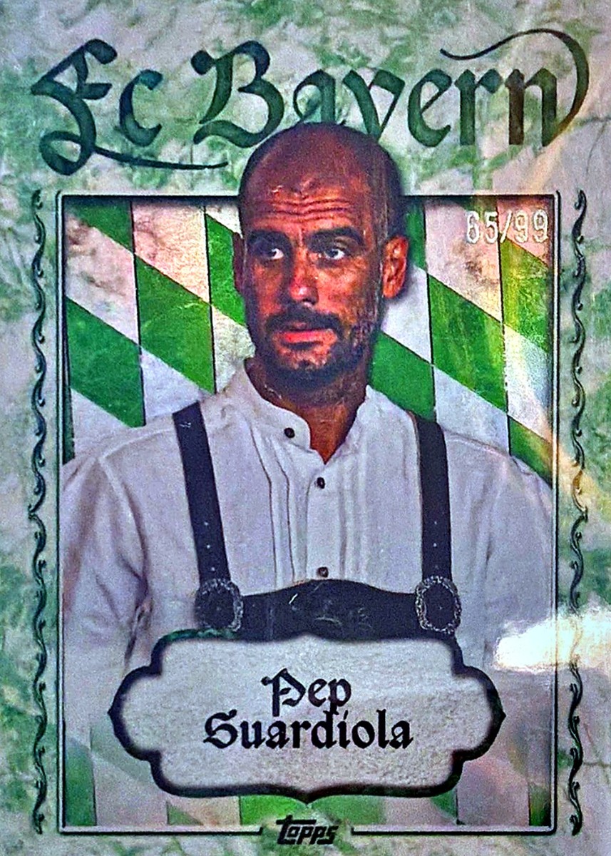Cartonaș exemplu din Topps Cardtober Fest FC Bayern München: Pep Guardiola