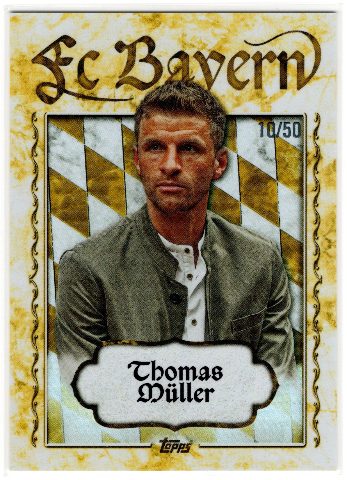 Thomas Muller · Numerotat · 10/50, fața cartonașului scanată