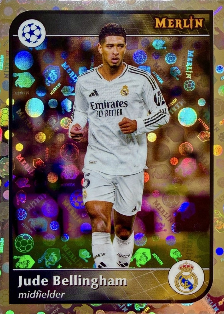 Cartonaș exemplu din Topps Merlin UEFA Club Competitions 2024-25: Jude Bellingham, Gold /50